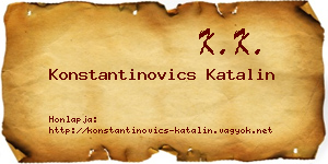 Konstantinovics Katalin névjegykártya